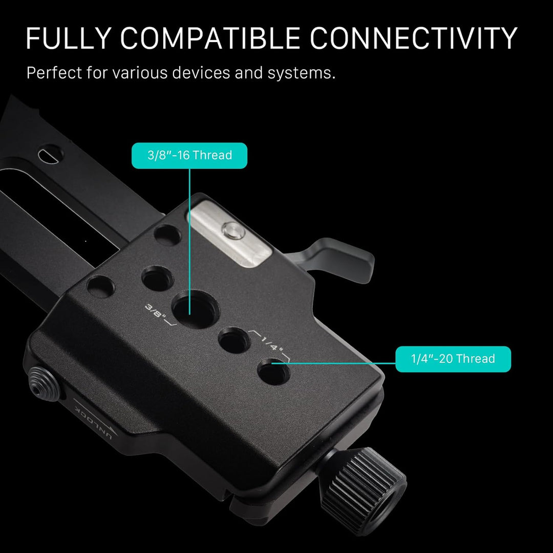 Tilta Verstellbarer ARCA-Empfänger für Mini PD V-Mount-Akkuplatte - Schwarz TA-BTP4-AR-B Nur ARCA-Em