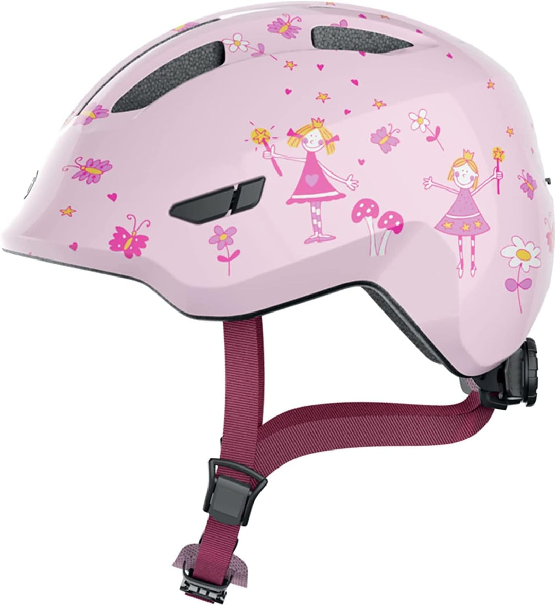 ABUS Kinderhelm Smiley 3.0 - Fahrradhelm mit tiefer Passform, kindergerechten Designs & Platz für ei