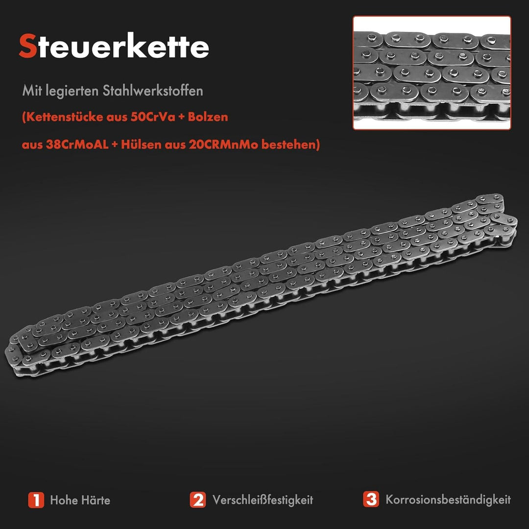 4x Steuerkettensatz für 1er E81 E87 E88 120i 3er E46 316i 318i 5er E60 520i X1 E84 X3 E83 Z4 Roadste