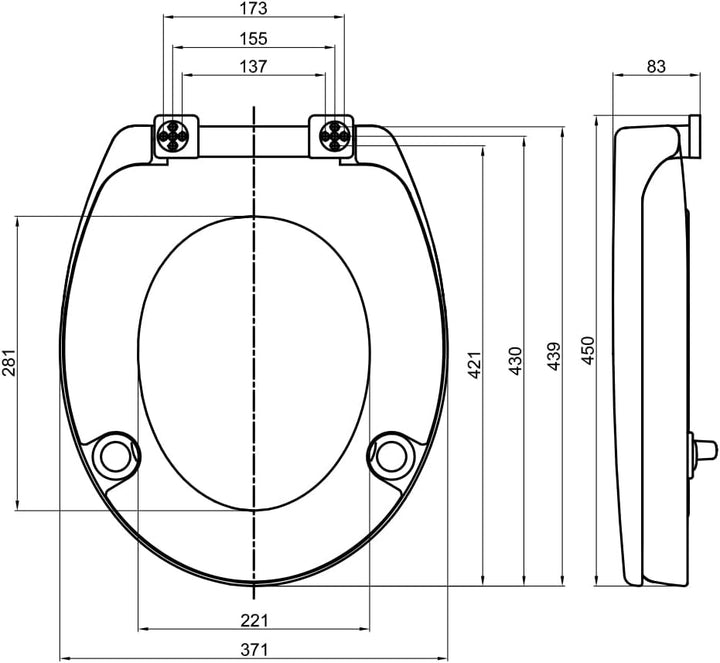 Grünblatt WC Sitz Health Care Toilettensitz mit 5 cm Sitzerhöhung und Absenkautomatik, extra stabile