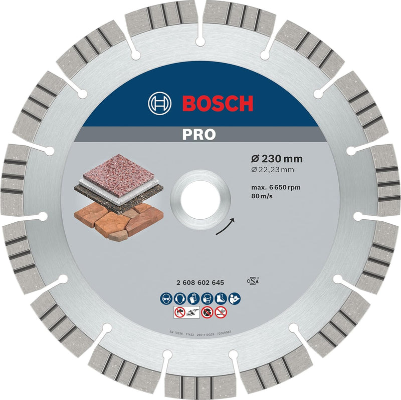 Bosch Accessories Bosch Professional Diamanttrennscheibe Best for Stone (für Stein, 230 x 22,23 x 2,