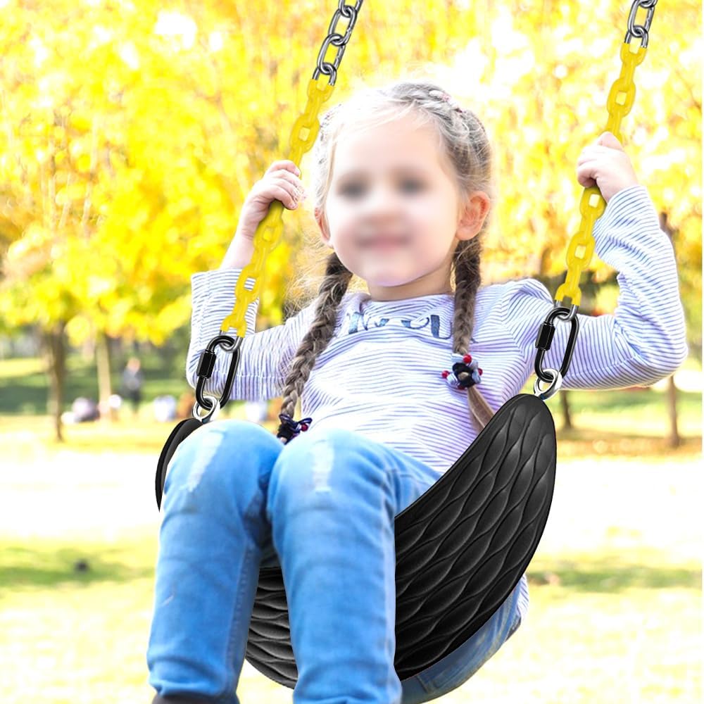 BeneLabel Heavy Duty Swing Seats (2 Pack) with 66 Inch Chain and Carabiners, Comfortable and Durable
