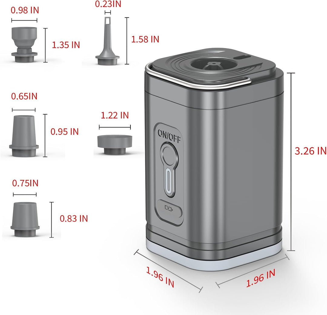 Elektrische Luftpumpe, Tragbare Kompakte Minipumpe, Über USB Wiederaufladbar Zum Aufblasen/Entleeren