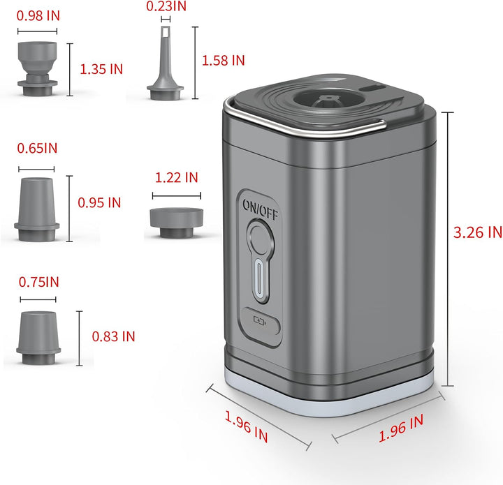 Elektrische Luftpumpe, Tragbare Kompakte Minipumpe, Über USB Wiederaufladbar Zum Aufblasen/Entleeren