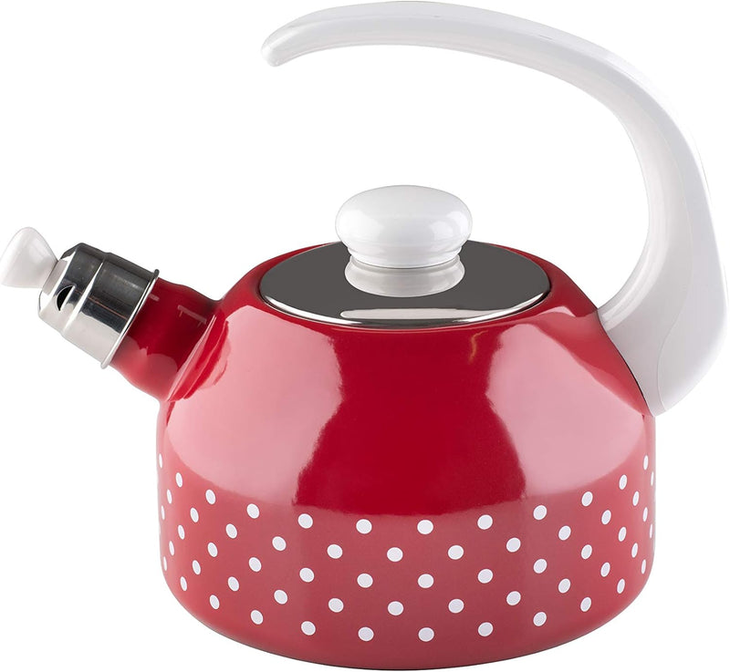 Riess, 0543-077, Flötenkesssel Plus, COUNTRY - PÜNKTCHEN ROT, Durchmesser 18 cm, Höhe 21.7 cm, Inhal
