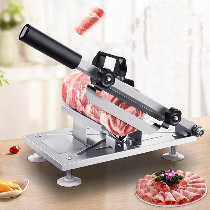 Manuelle Fleischschneidemaschine,Edelstahl Küchenhand Fleischschneider - Gefrorene Fleischschneidema
