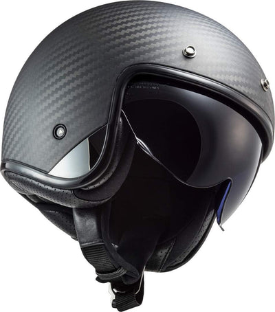 LS2 Motorradhelm OF601 BOB CARBON, Schwarz, S S Schwarz, S Schwarz