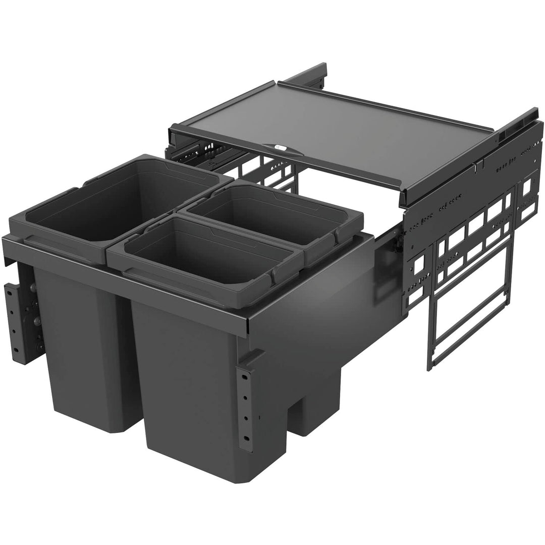 Vauth Sagel Envi Space S Einbau Abfallsammler KB 500mm, Mülleimer 2 Fächer Abfalltrennsystem mit Fro