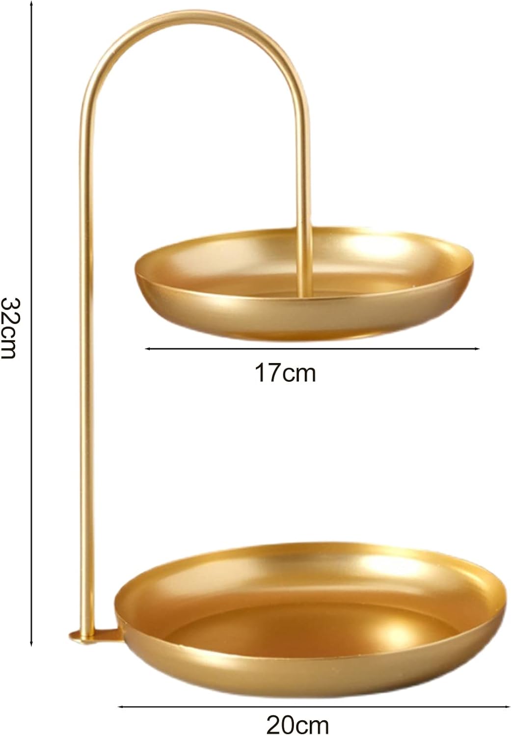 2-stöckiger Obstkorb, Eisen-Obst-Serviertablett, Wasserdicht, Mehrstöckig, Aufbewahrungsplatte, Serv