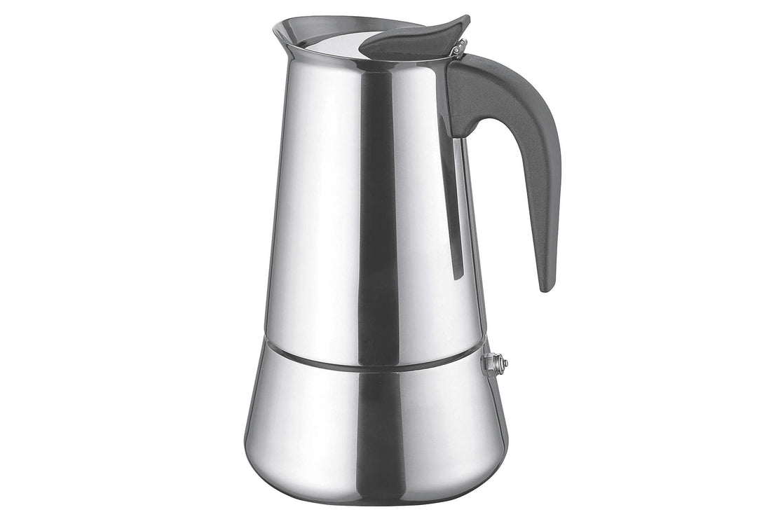 Weis Espressokocher für 10 Tassen aus Edelstahl in der Farbe Silber 500ml, Masse: 12,7cm x 16,5cm x