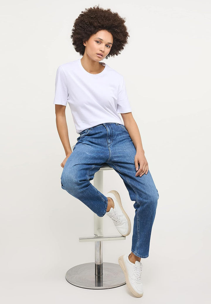 MUSTANG Damen Jeans Hose Charlotte Tapered, 26W / 32L Mittelblau 582