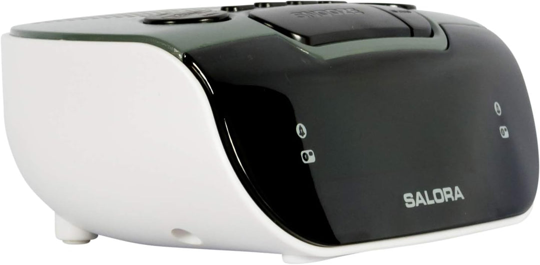 SALORA CR612 Digitaler Wecker– Funkwecker mit Batterie Backup, Doppelalarm, AM/FM PLL Radio, Grosses