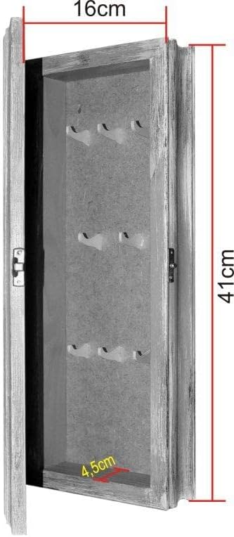 Schlüsselkasten aus Holz, Hängeschrank mit Schlüsselbrett, Wandorganizer für Schlüsselaufbewahrung,