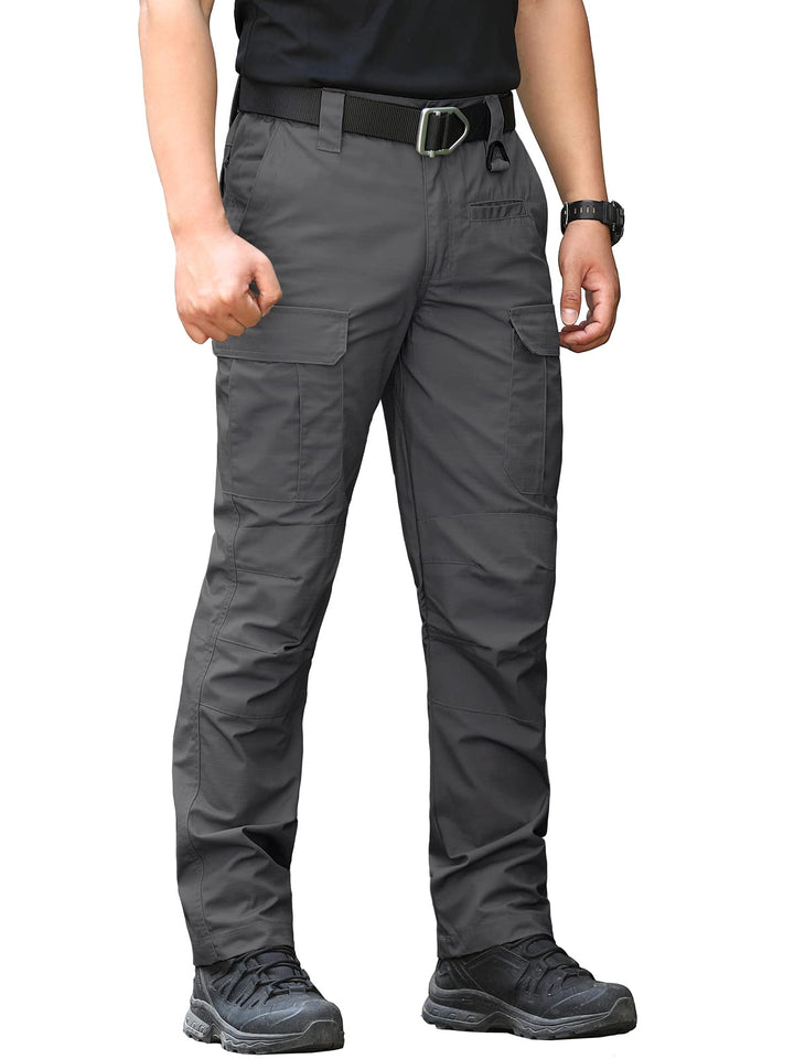 CARWORNIC Herren Taktische Militär Hose Wasserdicht Arbeit Cargohose, Dunkelgrau