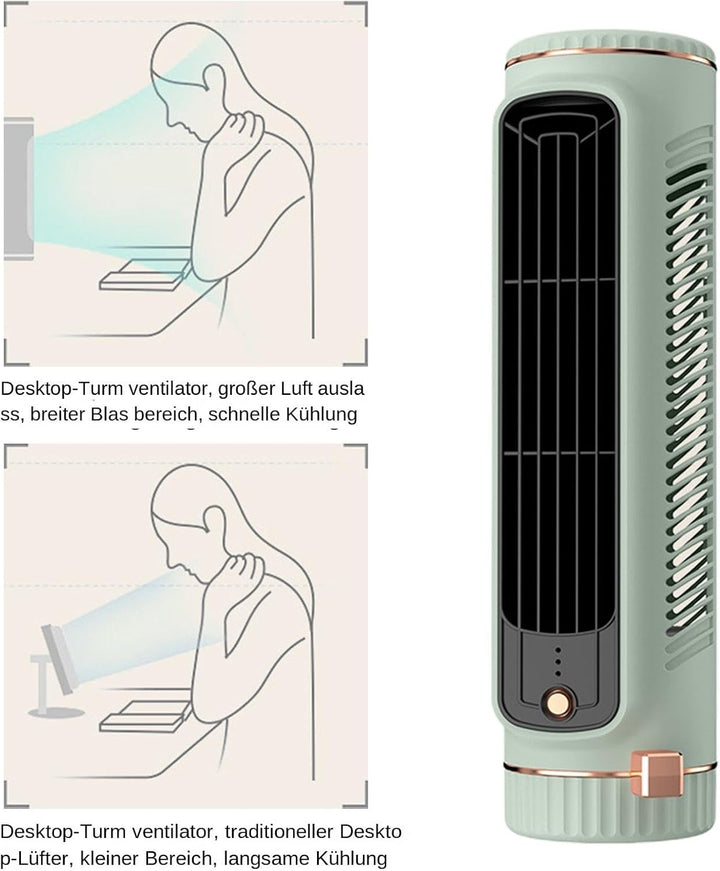 Turmventilator, Tragbarer Klimaanlagen-kühlventilator Leise Mit 3 Geschwindigkeiten, Cooling Ace, De