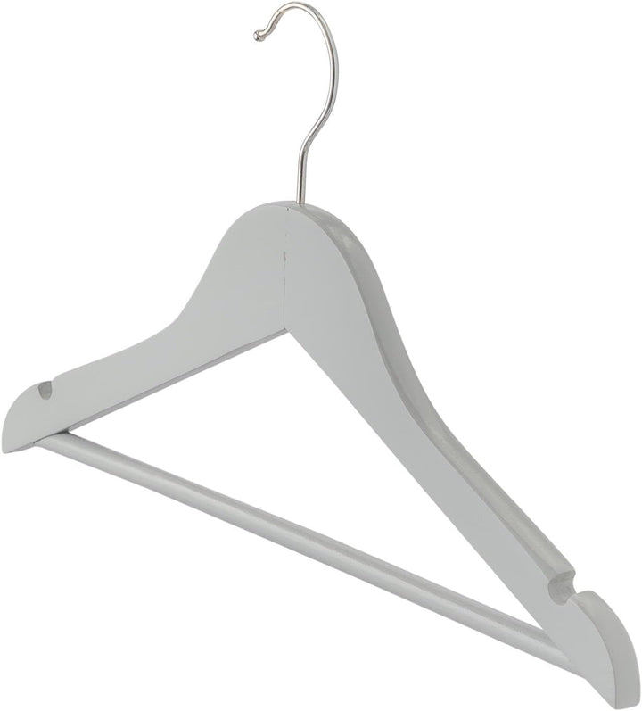 Harbour Housewares 10x Grau Kinder-Kleiderbügel aus Holz - Klein Kinder Mantel Kleidung für Baby, Kl