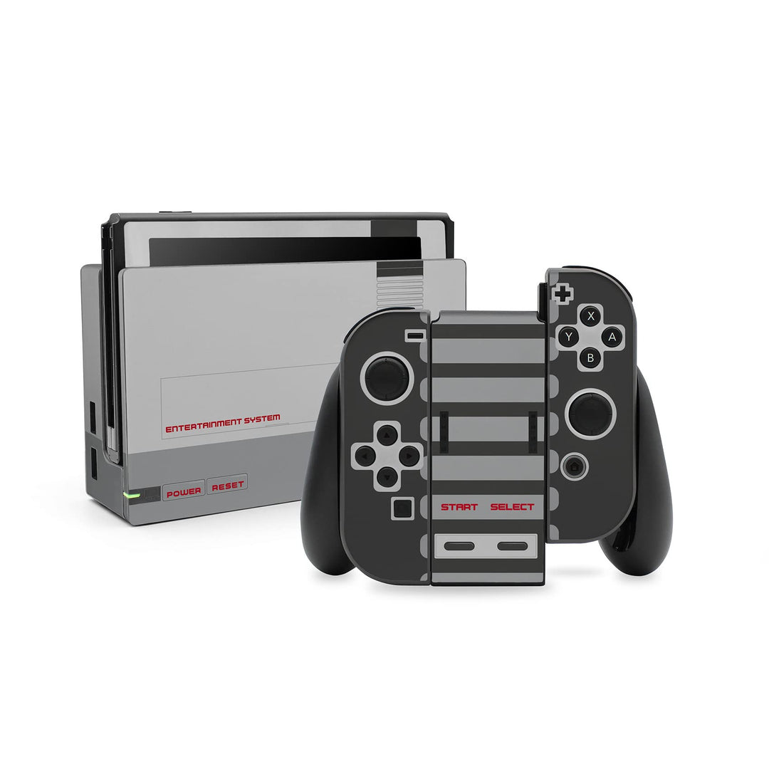 Folien Skin für Spiele Konsole Joy-Con und Ladestation Aufkleber Set Top Schutz gegen Kratzer Design