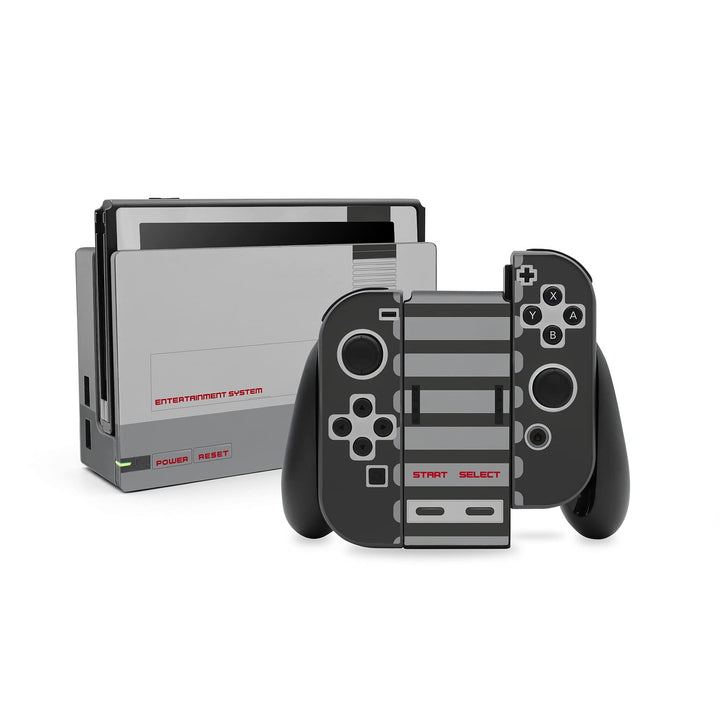 Folien Skin für Spiele Konsole Joy-Con und Ladestation Aufkleber Set Top Schutz gegen Kratzer Design
