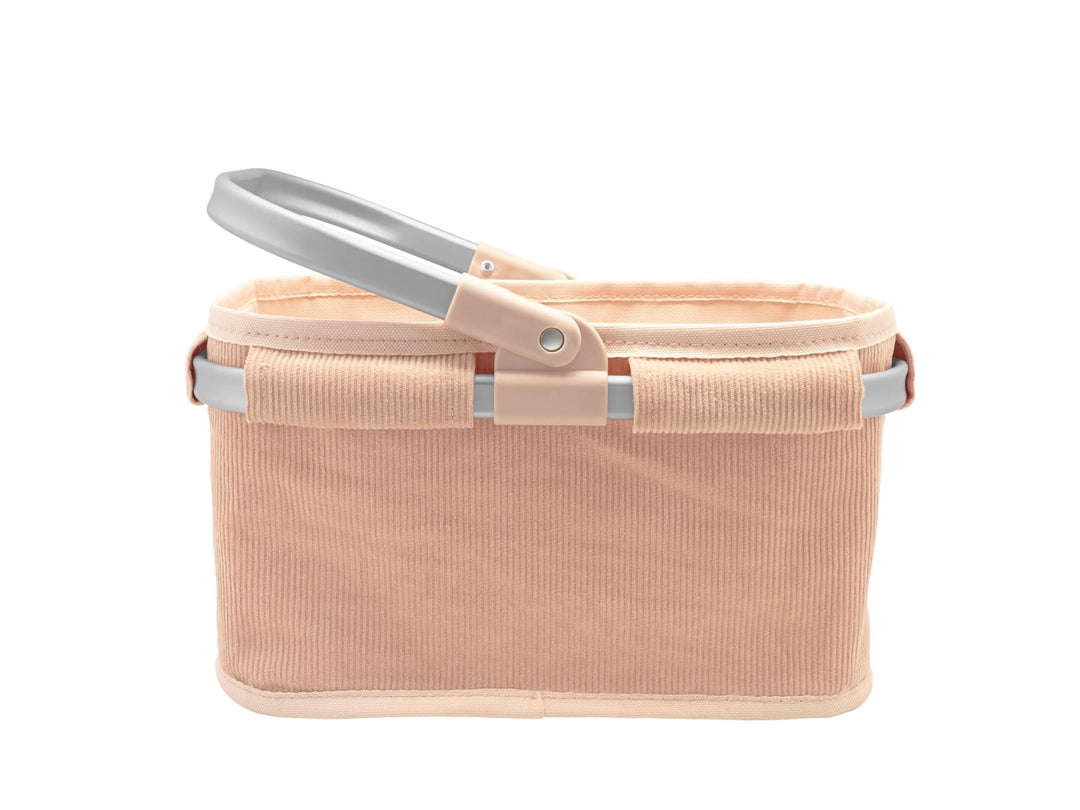 tanner DER KLEINE KAUFMANN TANNER Deco - Tragekorb aus Cord „Peach Blossom“ (Abmessung 28 x 17 x 15,