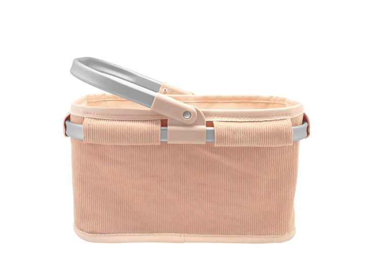 tanner DER KLEINE KAUFMANN TANNER Deco - Tragekorb aus Cord „Peach Blossom“ (Abmessung 28 x 17 x 15,