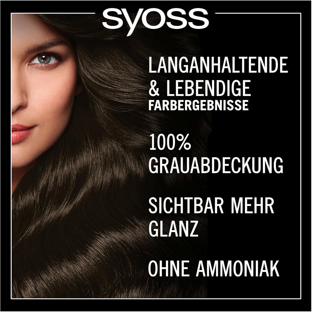 Syoss Oleo Intense Öl-Coloration 4-50 Kühles Naturbraun Stufe 3 (115 ml), dauerhafte Haarfarbe mit p