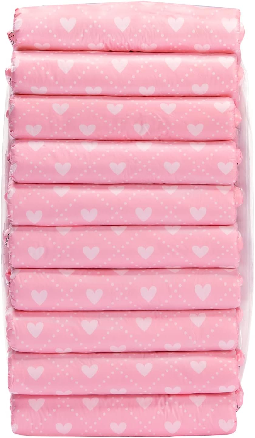 LittleForBig Erwachsenen Gedruckten Windeln 10 Stück - Blushing Baby (Large 36"-46") Rosa L, Rosa L