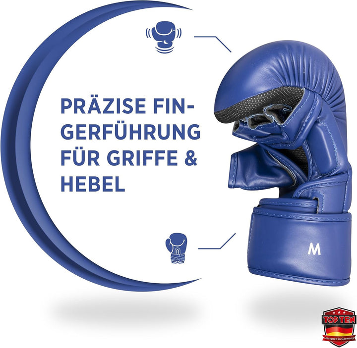 TOP TEN MMA Sparringhandschuhe Contender | MMA Amateur Handschuhe Blau XL, Blau XL