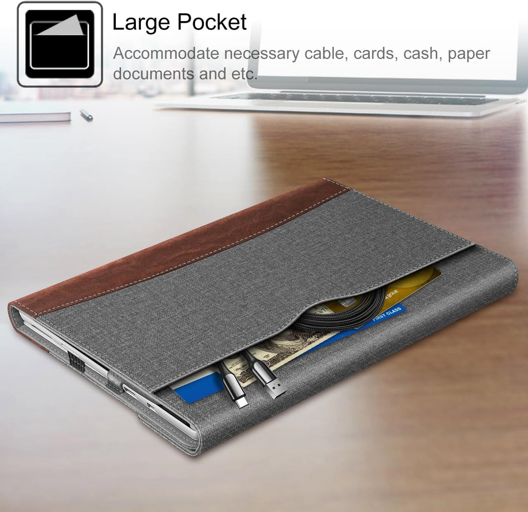 Fintie Hülle für Microsoft Surface Pro 7+ / 7/6 / 5/4 / 3 - Multi-Sichtwinkel Kunstleder Tasche Schu