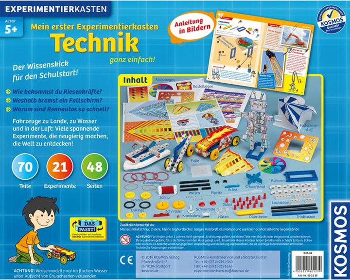 Kosmos 602291 Mein erster Experimentierkasten Technik - ganz einfach, Spielerische Experimente für k