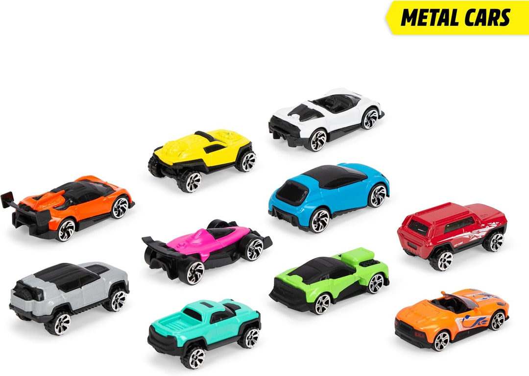 Dickie Toys - Grosses Spielzeugauto-Set mit 10 Autos (je 7 cm) - 10 kleine Modellautos aus Metall mi