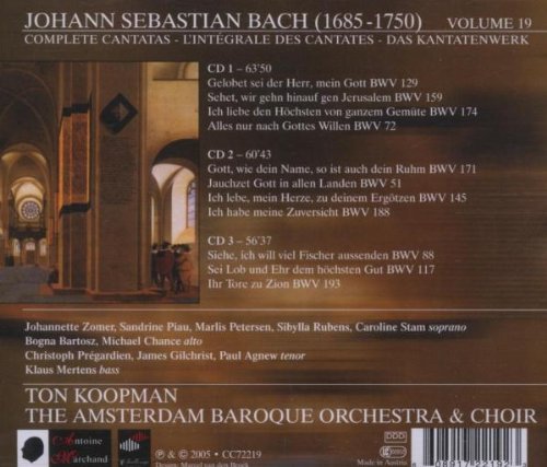 COMPLETE BACH CANTATAS VOL. 19, Audio-CD