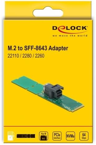 Delock Adapter M.2 Key M zu SFF-8643 NVMe 22110/2280 / 2260