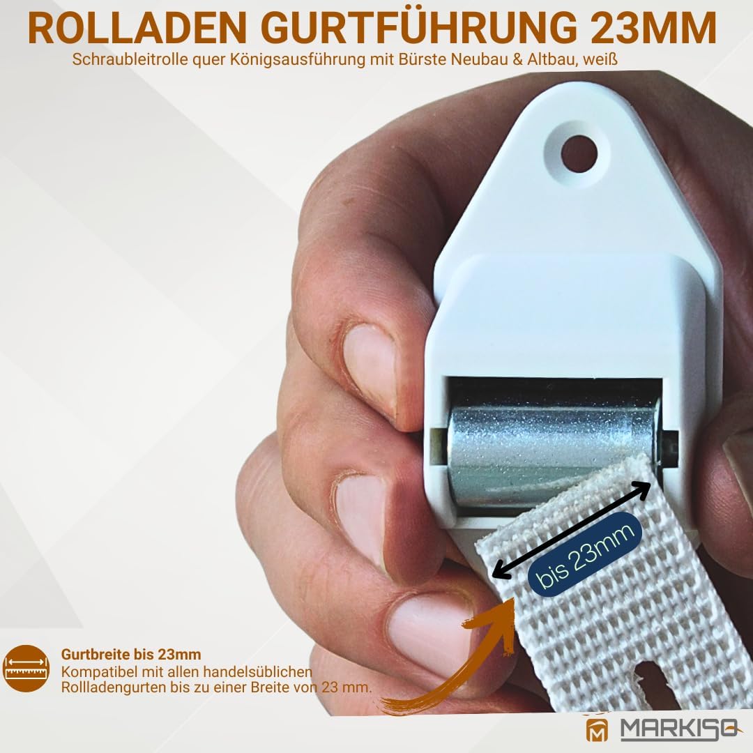 Gurtleitrolle Rolladen Gurtführung 23 mm Königsrolle Handwerkerqualität 10 Stück, 10 Stück