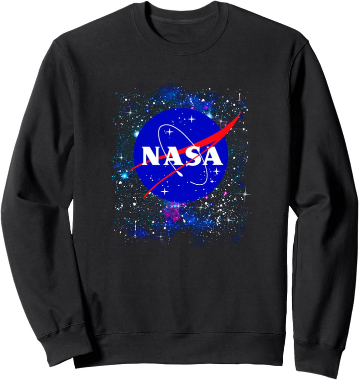 Trendy NASA Blue Galactic Circle Logo Sweatshirt