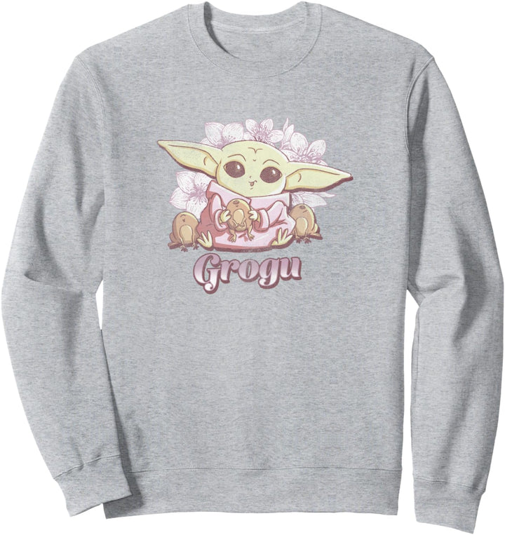 Star Wars: The Mandalorian Grogu Floral Portrait Sweatshirt