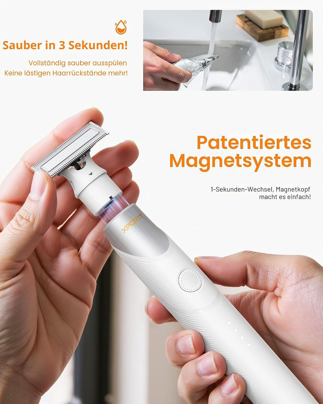 2025 Bart- &amp; Nasenhaarschneider Kit [All-in-One], 12-in-1 Rotierender Kamm, Körperhaartrimmer für Mä
