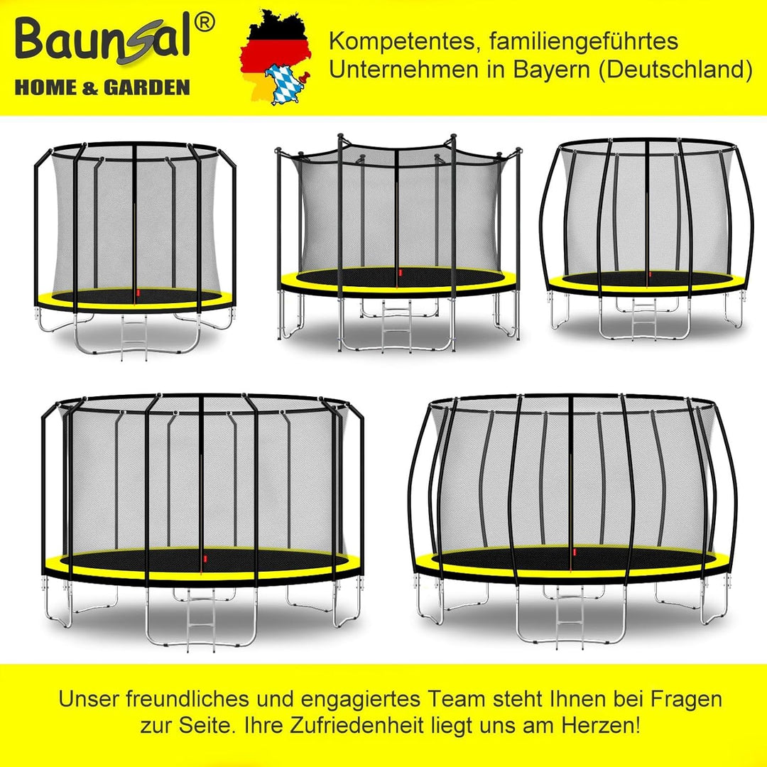 Baunsal® Trampolin Randabdeckung Ø 183 244 250 275 300 305 335 366 370 396 400 427 430 457 460 487 4