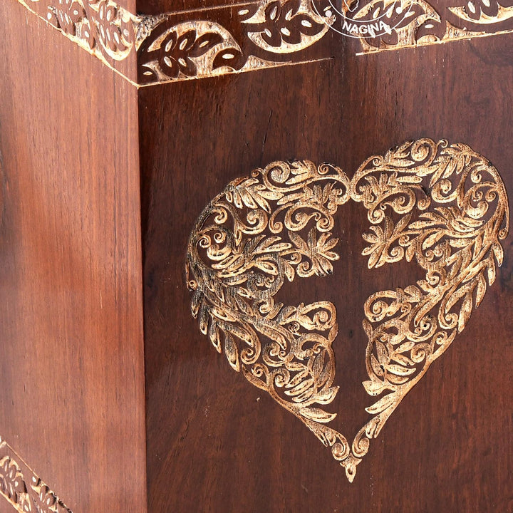 Rosewood Urnen für menschliche Asche für Erwachsene, gross – Holzurne für Columbarium – Beerdigungsu