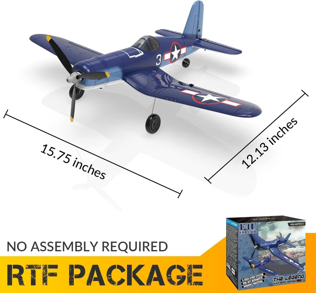 F4U RC Flugzeug, 2.4Ghz 4CH Jagdflugzeug Corsair Ferngesteuertes Flugzeug Spielzeug Kunstflug Flugze