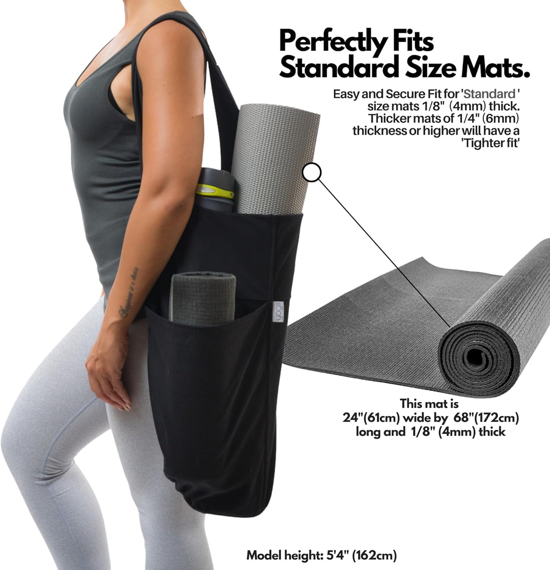 Yogiii Yogamatte Tasche | Die ORIGINAL YogiiiTote | Yogatasche für Yogamatte mit grosser Seitentasch