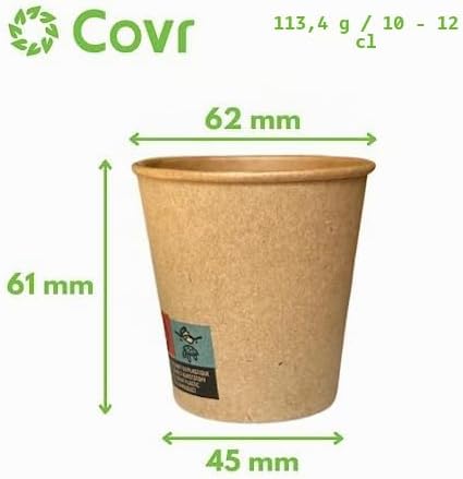 COVR Kraftbecher (10 – 12 cl – 4 oz/1000 Stück), 10 – 12 cl – 4 oz/1000 Stück