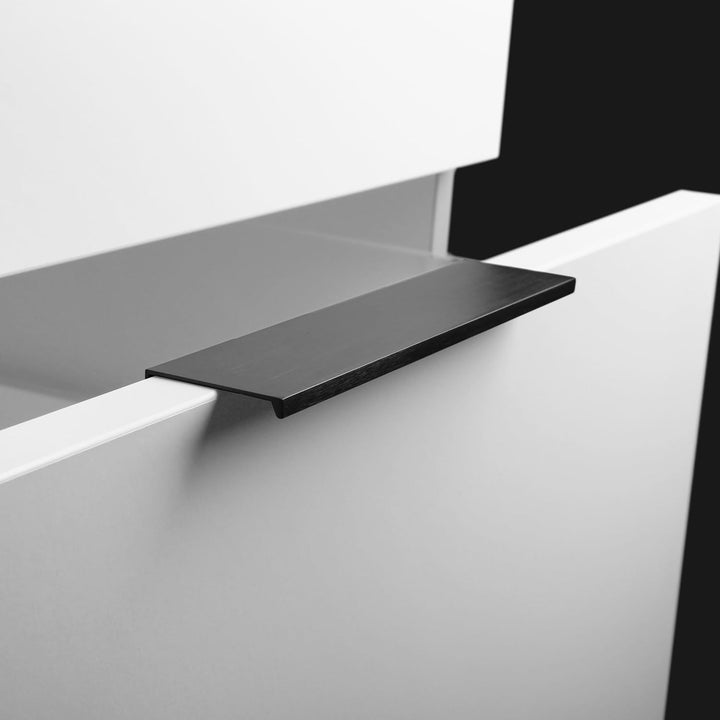 SOTECH 10 Stück Alu Möbelgriffe SEARL 180 mm schwarz eloxiert gebürstet Griffleiste Schrankgriff Küc