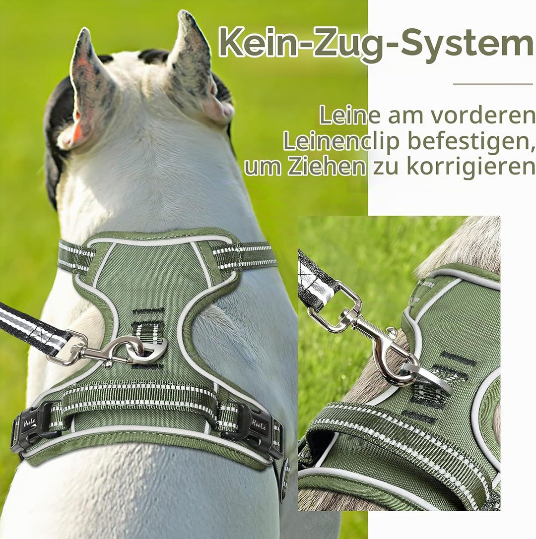 HEELE Hundegeschirr, Hundegeschirr Grosse Hunde Anti Zug Geschirr Hunde Brustgeschirr Weich Gepolste