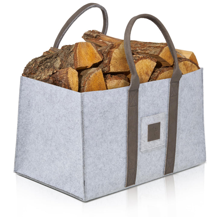 OAKAGE® Einkaufstasche Faltbar Filztasche Shopper Holzkorb für Kaminholz Gross Kaminholzkorb Filzkor