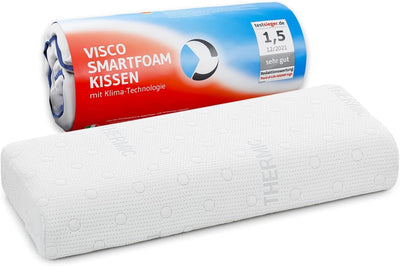 Kopfkissen 40x80 HADAR | Höhenverstellbar | Memory-Foam gegen Nackenschmerzen | Testsieger Nackenstü