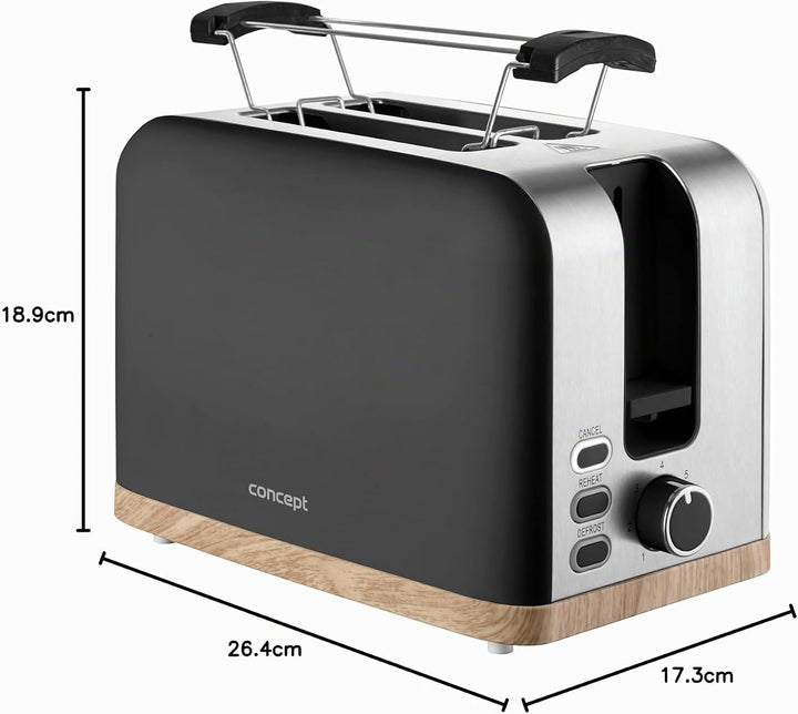 Concept TE2016 Toaster ELWOOD schwarz