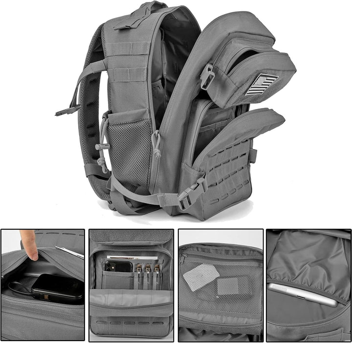 QT&amp;QY Taktischer MilitäR Rucksack Herren Gross 25l/35l/45L Bundeswehr Rucksack 3 Tage Molle Armee Ru