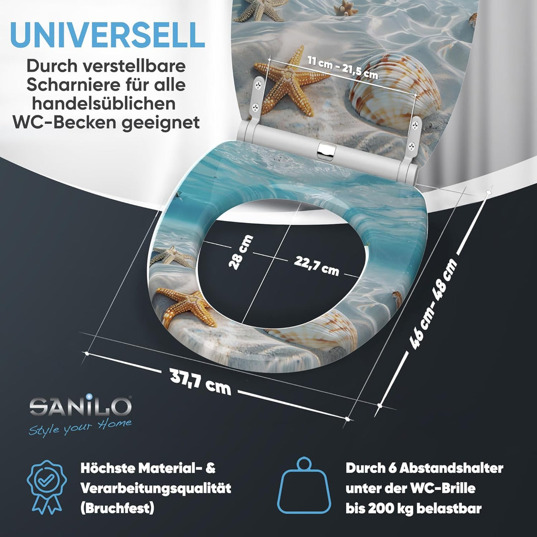 Sanilo WC Sitz mit Absenkautomatik &amp; Quick-Release aus Holz, Waterworld, Waterworld