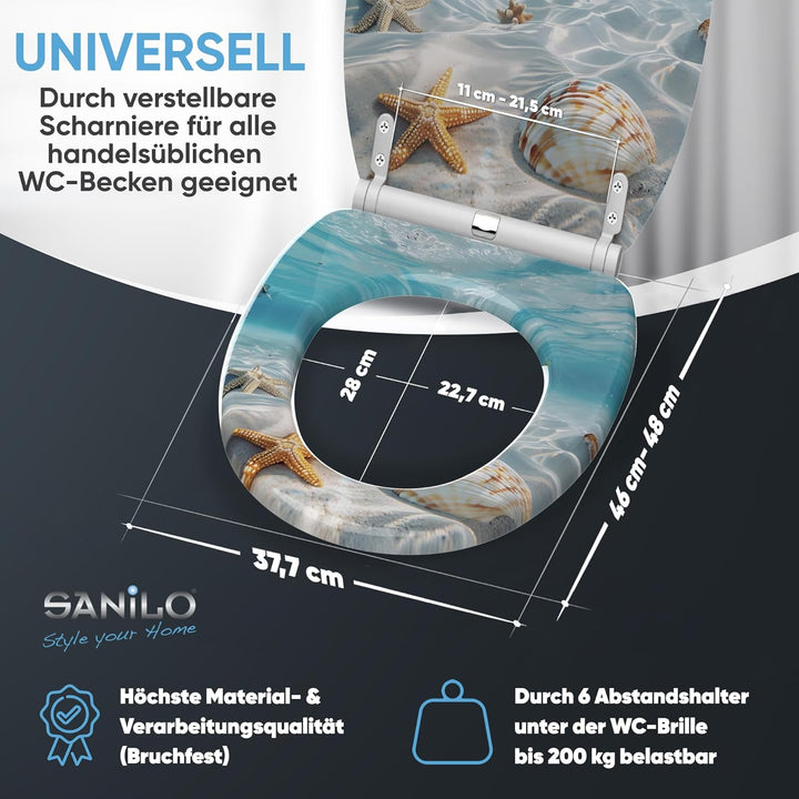 Sanilo WC Sitz mit Absenkautomatik &amp; Quick-Release aus Holz, Waterworld, Waterworld