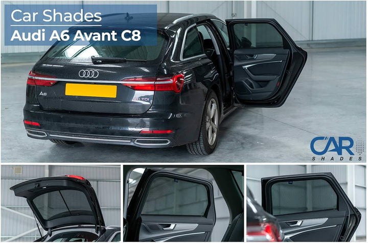 Satz Car Shades kompatibel mit Audi A6 C8 Avant 2018- (6-teilig)